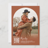 Terracotta Wildflower Dusty Blue Vrijgezellenfeest Kaart (Achterkant)