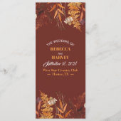 Terracotta Wildflower herfst herfst bruiloft progr Programmakaart (Voorkant)