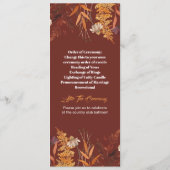 Terracotta Wildflower herfst herfst bruiloft progr Programmakaart (Achterkant)