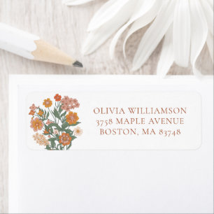Terracotta Wildflower Krans Salie Retouradres Etiket