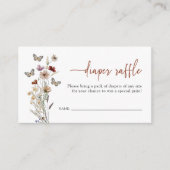 Terracotta Wildflower Luier Raffle Informatiekaartje (Voorkant)