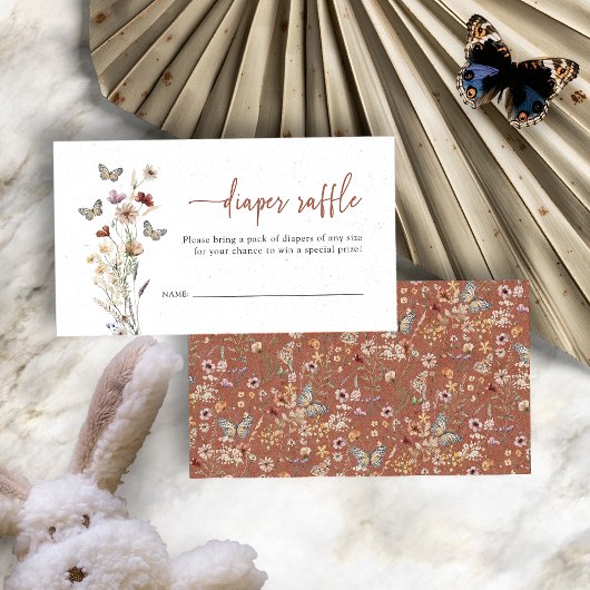 Terracotta Wildflower Luier Raffle Informatiekaartje