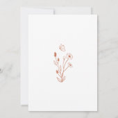 Terracotta Wildflower Meadow Bruiloft Uitnodiging (Achterkant)
