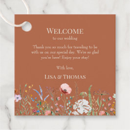 Terracotta Wildflower Meadow Welkom Cadeau Label