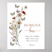 Terracotta Wildflower Momosa Bar Poster (Voorkant)