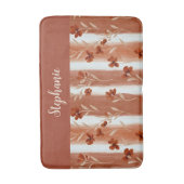 Terracotta Wildflower Monogram Badmat (Voorkant Verticaal)
