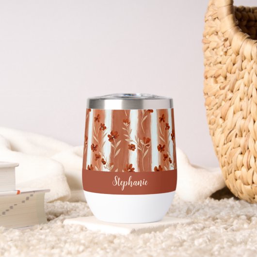 Terracotta Wildflower Monogram Boho  (Woonkamer (Gedraaid)  )