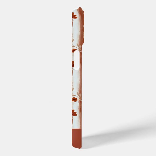 Terracotta Wildflower Monogram Boho  Case-Mate iPhone Case (Achterkant / Rechts)