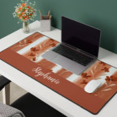 Terracotta Wildflower Monogram  Bureaumat