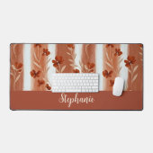 Terracotta Wildflower Monogram Bureaumat (Keyboard & Muis)
