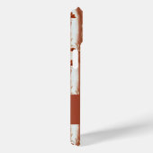 Terracotta Wildflower Monogram Name Boho  Case-Mate iPhone Case (Achterkant / Rechts)