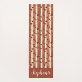 Terracotta Wildflower Monogram Yogamat (Achterkant)
