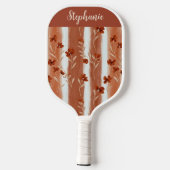 Terracotta-wildflower-monogramnaam-boho-patroon Pickleball Paddle (Achterkant)