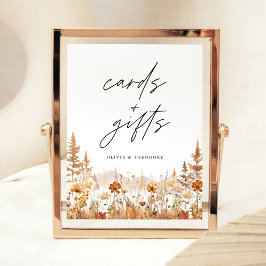 Terracotta Wildflower Mountain Cards & Gifts Table Reclamebord Met Voetstuk