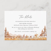 Terracotta Wildflower Mountain Wedding Hotel Informatiekaartje (Voorkant)