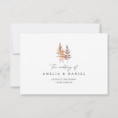 Terracotta Wildflower Mountain Wedding RSVP Kaartje (Achterkant)