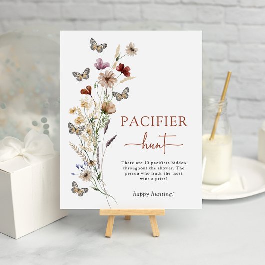 Terracotta Wildflower Pacifier Poster