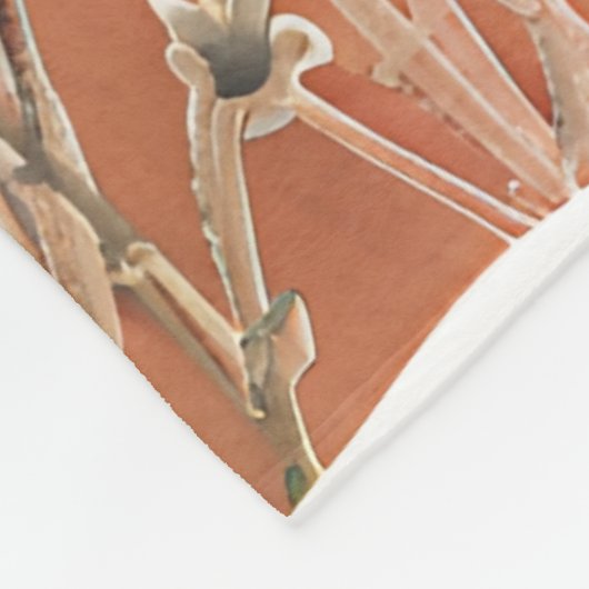 Terracotta Wildflower Patchwork Rustiek Boho Sprin Fleece Deken (Hoek)