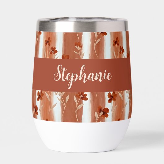 Terracotta Wildflower Personalized Boho  (Achterkant)