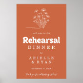 Terracotta Wildflower Probedinner Welkom  Poster (Voorkant)