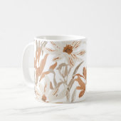 Terracotta Wildflower Rustic Boho Drinkware Koffiemok (Voorkant links)