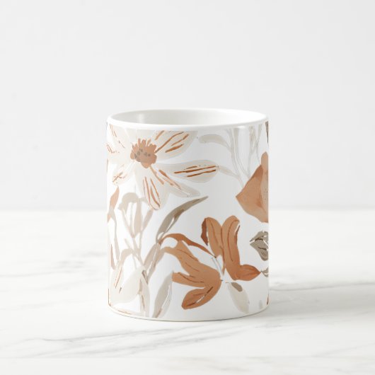 Terracotta Wildflower Rustic Boho Drinkware Koffiemok (Center)