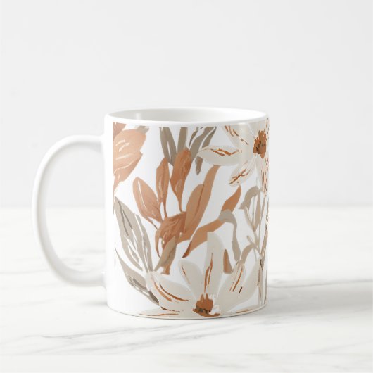Terracotta Wildflower Rustic Boho Drinkware Koffiemok (Links)