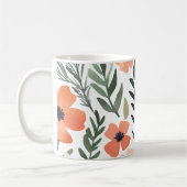 Terracotta Wildflower Rustic Boho Drinkware Koffiemok (Links)