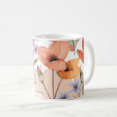 Terracotta Wildflower Rustic Boho Drinkware Koffiemok (Voorkant rechts)