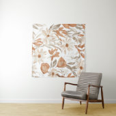 Terracotta Wildflower Rustiek Boho Muur Hangen Wandkleed (In Situ (horizontaal))