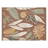 Terracotta Wildflower Rustiek Boho Spring Decor Tafelkleed (Voorkant (Horizontaal))
