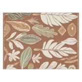 Terracotta Wildflower Rustiek Boho Spring Decor Tafelkleed (Voorkant (Horizontaal))