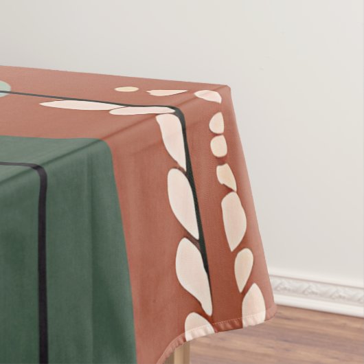 Terracotta Wildflower Rustiek Boho Spring Decor Tafelkleed (Voorbeeld)