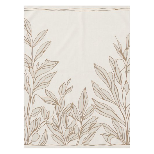 Terracotta Wildflower Rustiek Boho Spring Decor Tafelkleed (Voorkant)