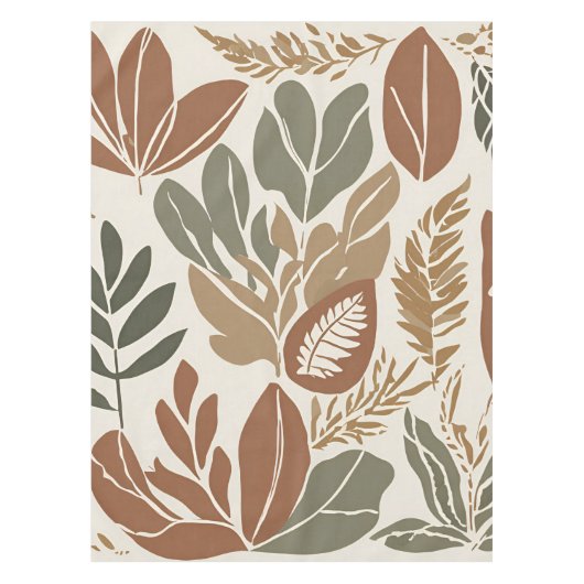 Terracotta Wildflower Rustiek Boho Spring Decor Tafelkleed (Voorkant)