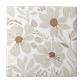 Terracotta Wildflower Rustiek Boho Spring Decor Tegeltje (Voorkant)