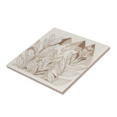 Terracotta Wildflower Rustiek Boho Spring Decor Tegeltje (Zijkant)