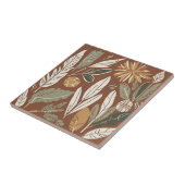 Terracotta Wildflower Rustiek Boho Spring Decor Tegeltje (Zijkant)