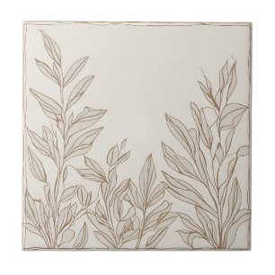 Terracotta Wildflower Rustiek Boho Spring Decor Tegeltje