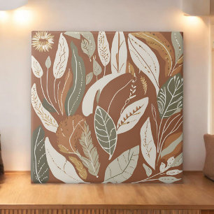 Terracotta Wildflower Rustiek Boho Spring Decor Tegeltje