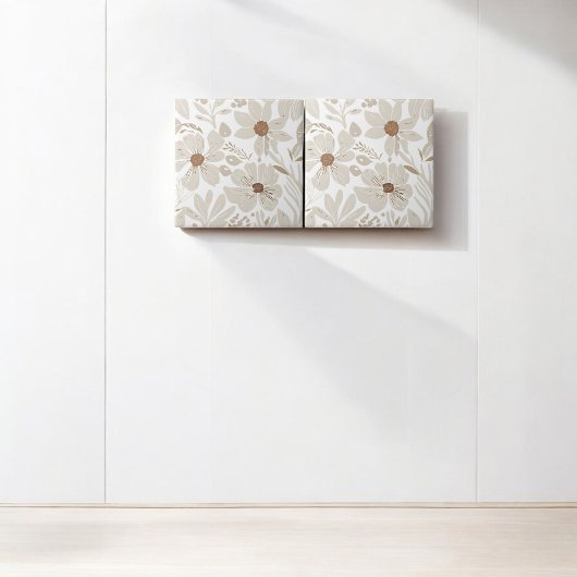 Terracotta Wildflower Rustiek Boho Spring Decor Tegeltje