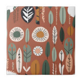 Terracotta Wildflower Rustiek Boho Spring Decor Tegeltje (Voorkant)