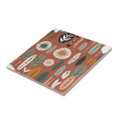 Terracotta Wildflower Rustiek Boho Spring Decor Tegeltje (Zijkant)