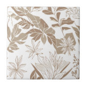 Terracotta Wildflower Rustiek Boho Spring Decor Tegeltje (Voorkant)