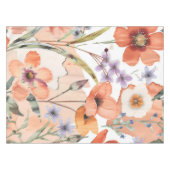 Terracotta Wildflower Rustiek Boho Tafeldecor Tafelkleed (Voorkant (Horizontaal))