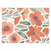 Terracotta Wildflower Rustiek Boho Tafeldecor Tafelkleed (Voorkant (Horizontaal))