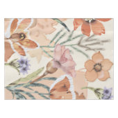 Terracotta Wildflower Rustiek Boho Tafeldecor Tafelkleed (Voorkant (Horizontaal))
