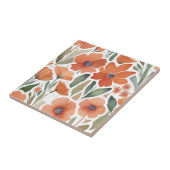Terracotta Wildflower Rustiek Boho Wall Accent Tegeltje (Zijkant)