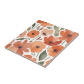 Terracotta Wildflower Rustiek Boho Wall Accent Tegeltje (Zijkant)