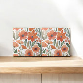 Terracotta Wildflower Rustiek Boho Wall Accent Tegeltje